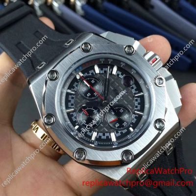 Knockoff Audemars Piguet Royal Oak Offshore SS Black Chronograph Rubber